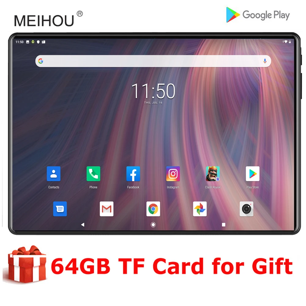10-дюймовый планшет на Android 9 0 1280x800 HD экран 2 + 32 гб IPS wi-fi Bluetooth медиапланшет 64 карта