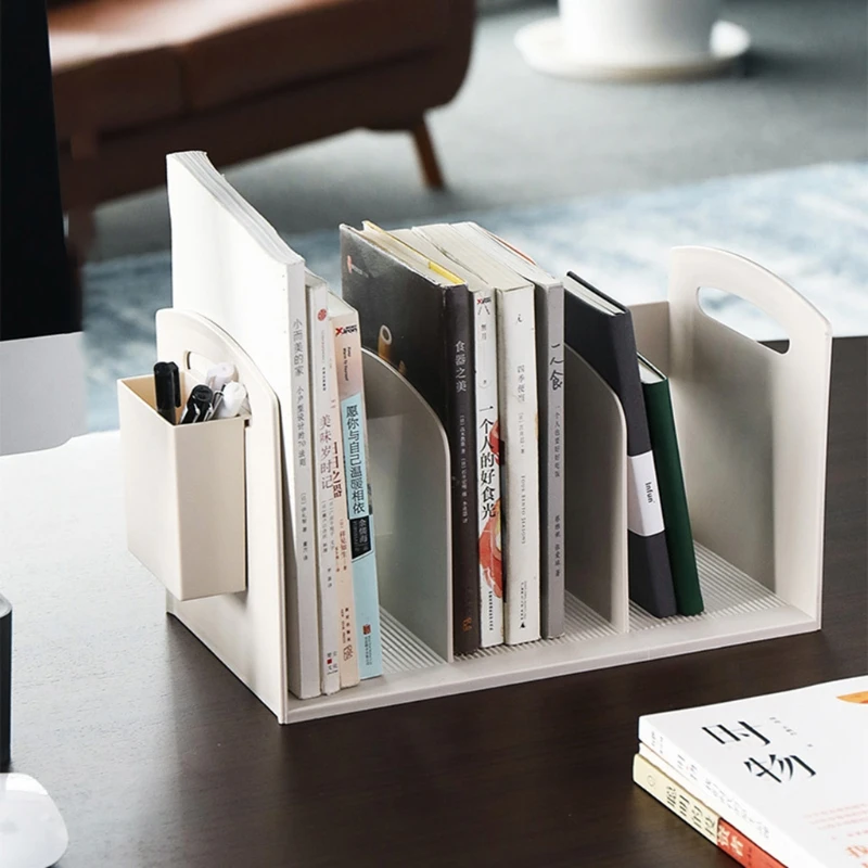 

Bookend Book Support Stand Multifunction Book Folder Bookshelf with Pen Holder Desk Organizer Office Accessories