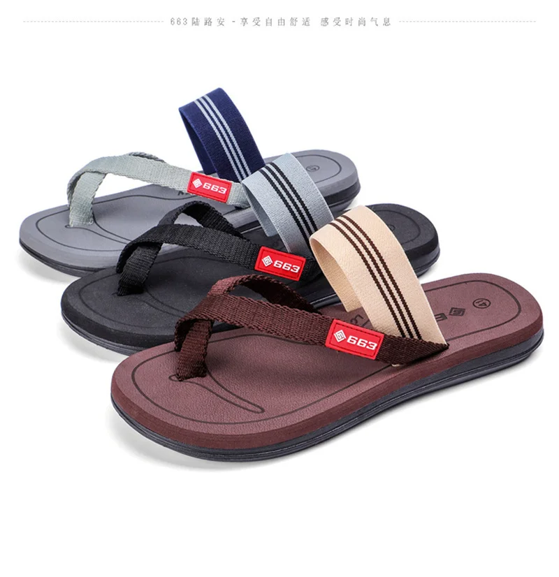 

DELFINE flip flops 2021 new summer men's beach shoes outdoor leisure stretch belt thick bottom couple sandals