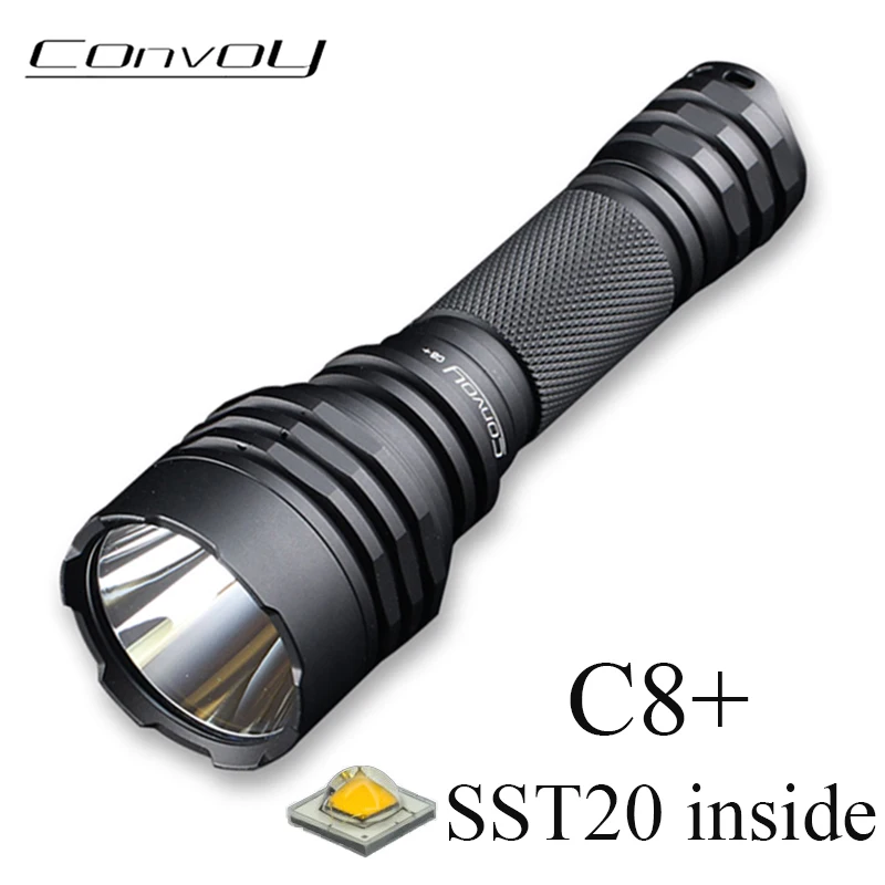 Светодиодный фонарик Convoy C8 Plus с SST20 светодиодный фонарь переносной светильник
