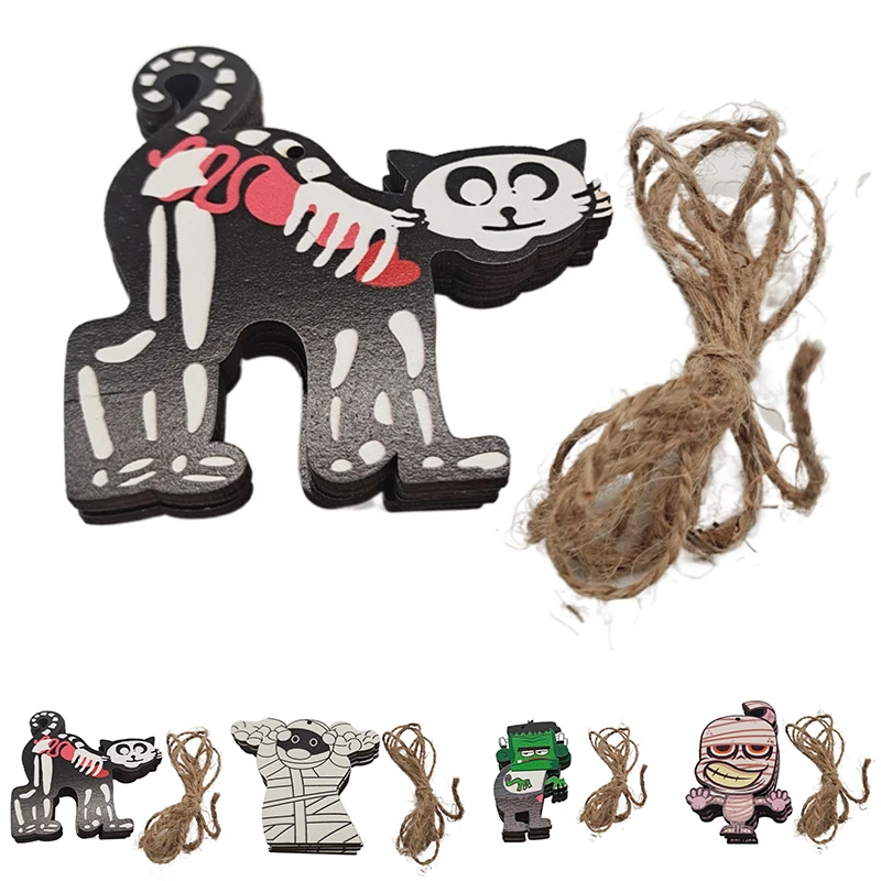 Привидение тыква Хэллоуин украшения деревянные Мультяшные подвески для дома