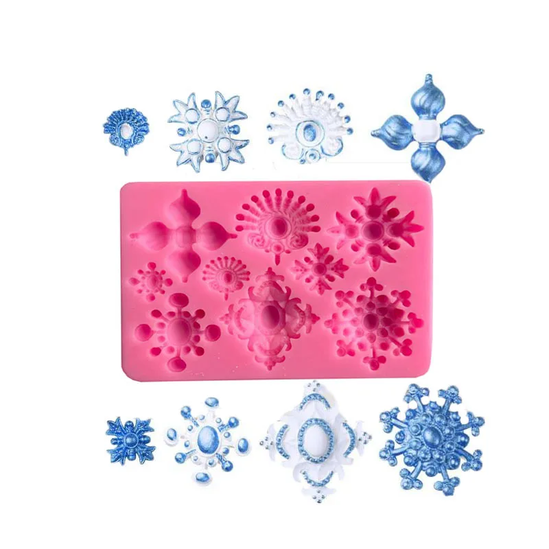 

Fondant Cake Silicone Mold Diamond Chocolate Cake Mold Baking Gemstone Shaped Retro Pattern Decorative Mold