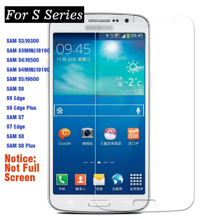 Взрывобезопасное закаленное стекло премиум класса для Samsung Galaxy S8 Plus S7 S6 Edge S5 S4 S3 mini