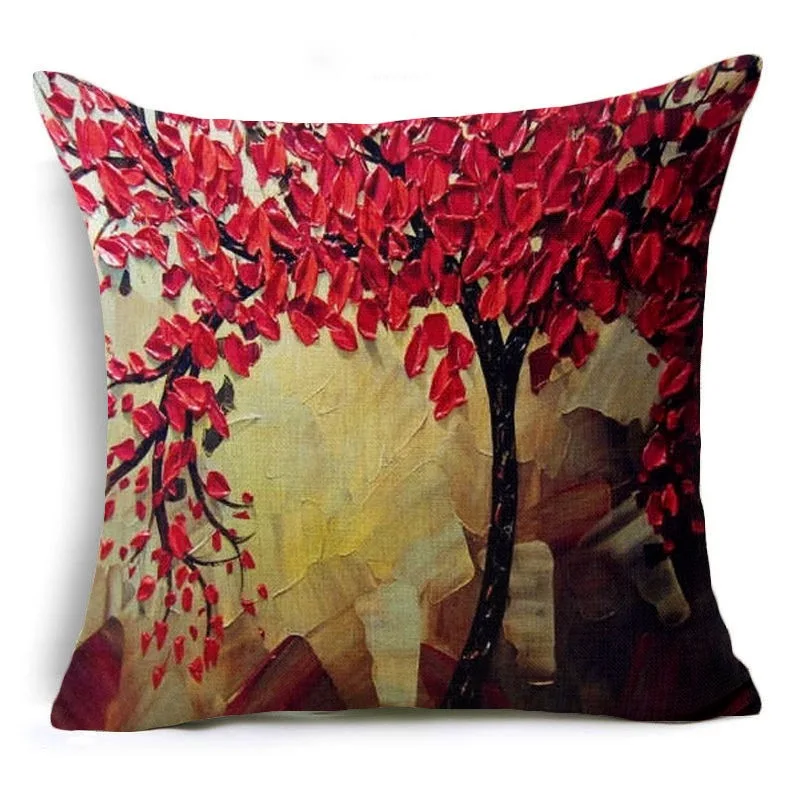 Оригинальная наволочка с рисунком дерева трехмерная цветная подушка 3D простое