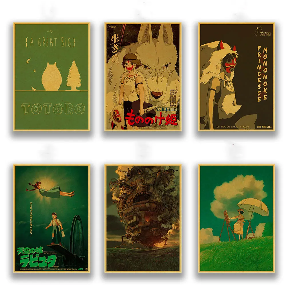 Декоративный плакат японское аниме Миядзаки Хаяо мой сосед постер Тоторо из