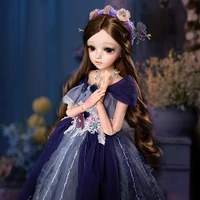 ucanaan 60cm large bjd doll 13 ball jointed dolls with palace dress wig makeup full outfits gift toys for girls