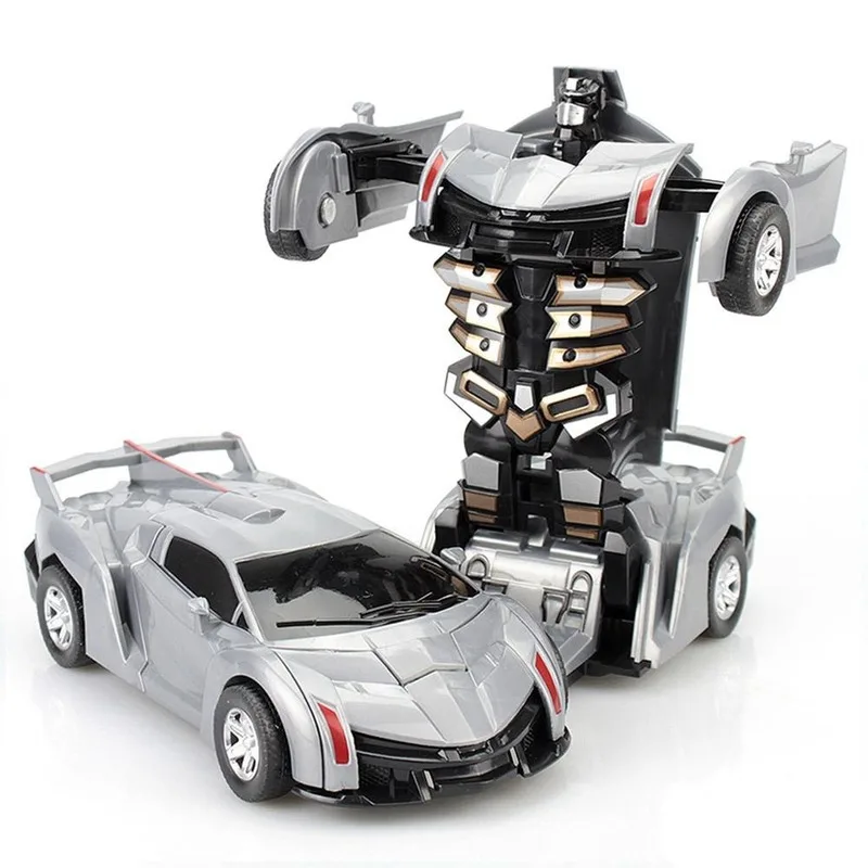 

Mini Transformation Car Robot Toys Cartoon Deformation Crash PK Car Inertial Transformation Robots Toys for Children