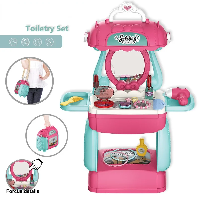 

Children's Play House Toys Makeup Messenger Bag Toys Baby Decoration Dresser Toys Toiletry Set Kids Girl Toys Christmas Gifts
