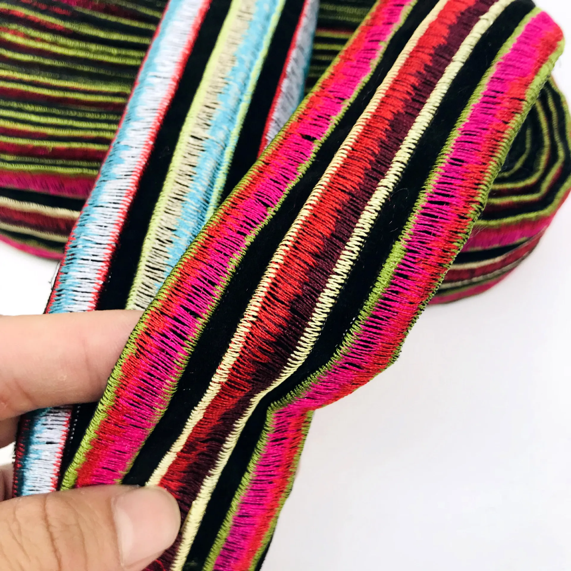 1 ярд 4 см винтажная Этническая вышивка лента Бохо кружевная отделка DIY сумка для