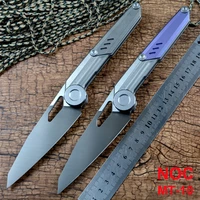 noc mt10 folding chef knife m390 blade tc4 titanium handle ceramic ball bearing washer outdoor camping hunting collected edc