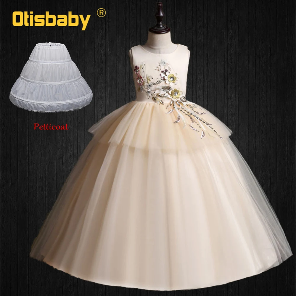 Платья для свадебной вечеринки летние детские платья с цветами девочек детская