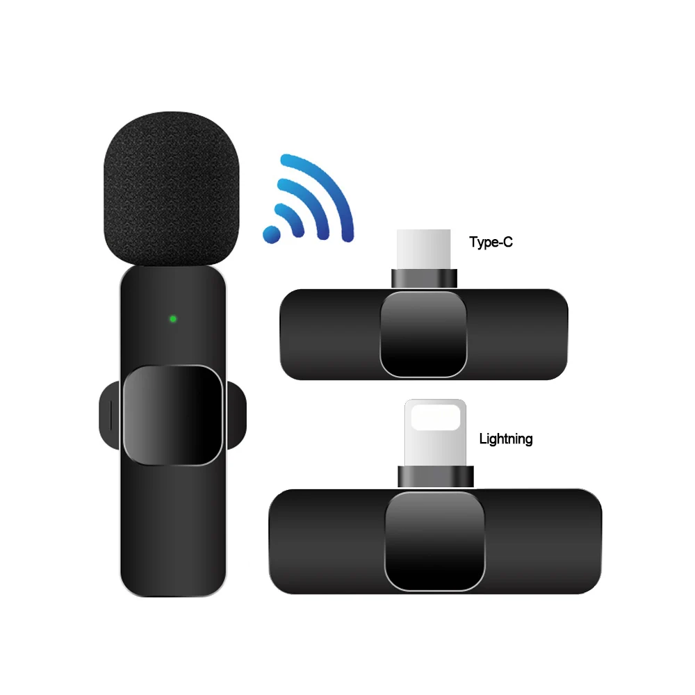 Беспроводной мини-микрофон для IPhone IPad Автоматическая синхронизация YouTube Tiktok Facebook