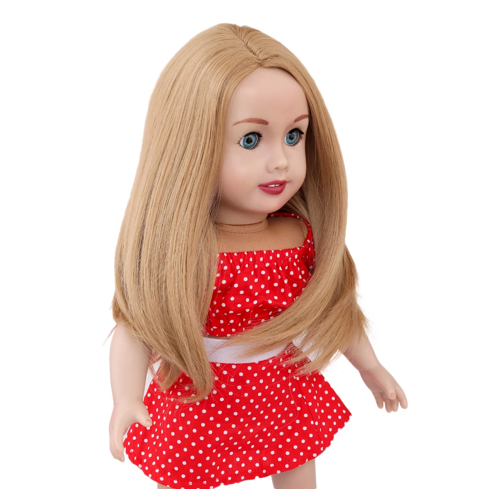 Кукольные парики с волосами 18 дюймов термостойкие длинные прямые Сменные для