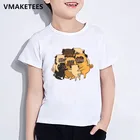 Детская летняя футболка с коротким рукавом для девочек и мальчиков, Детская футболка с милым желтым Мопсом и мультяшным принтом, Повседневная Забавная детская одежда