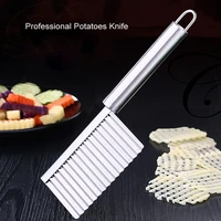 kitchen potato wavy edged knife stainless steel gadget vegetable fruit cutting tool kitchen accessories serrated carrot slicer