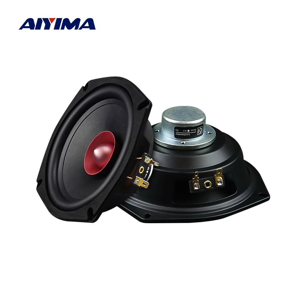 AIYIMA 2 шт. 5 25 дюйма Hifi полный диапазон динамиков 4 8 Ом 40 Вт NdFeB магнитный