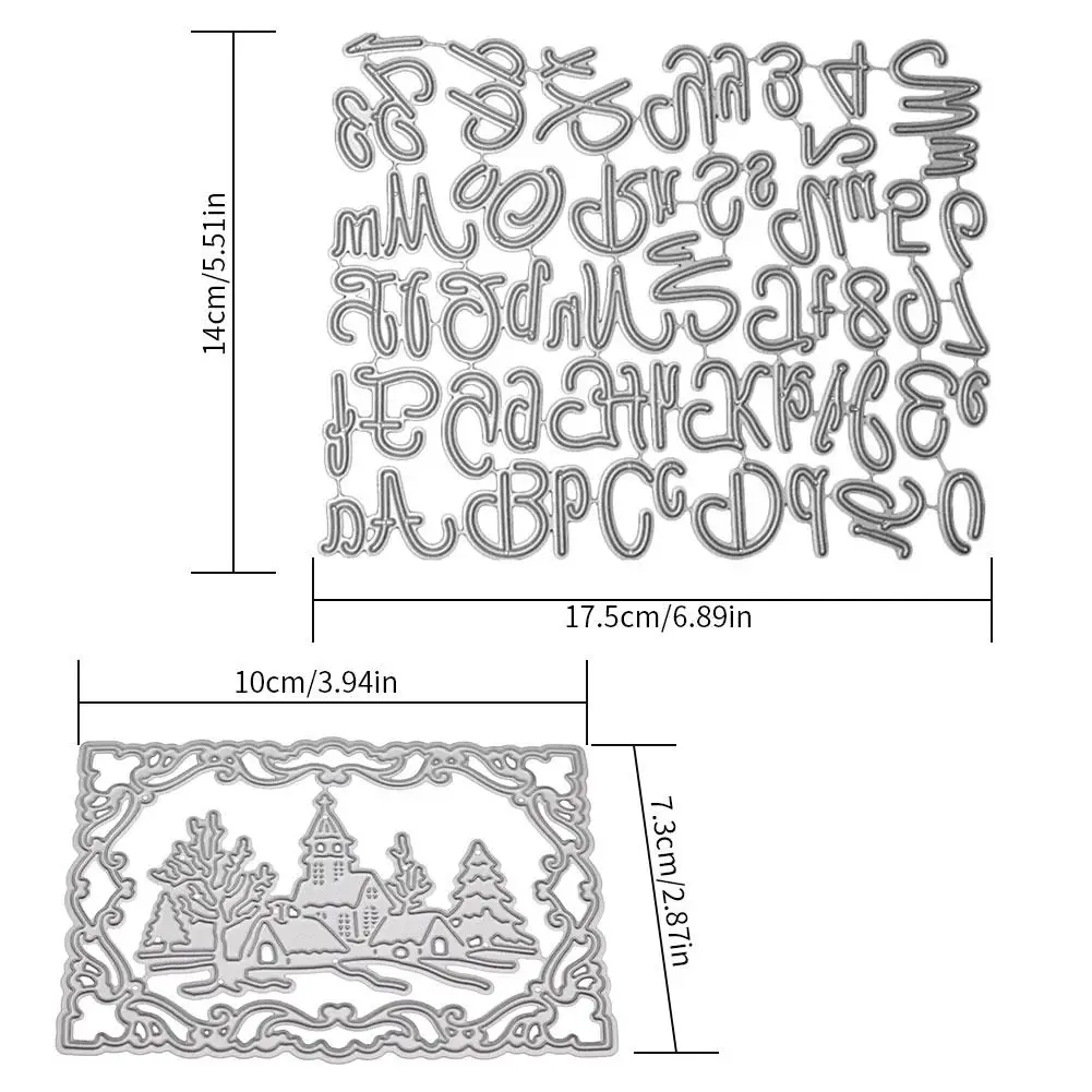 DIY штамповочный шаблон из углеродистой стали рождественские буквы цифры