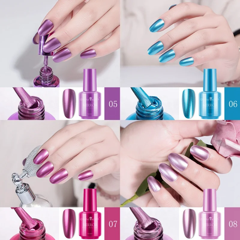 Стойкий Великолепный глянцевый маникюрный дизайн ногтей украшение Блестящий