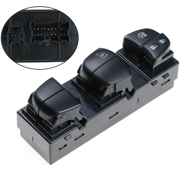 Передний левый Электрический переключатель управления окном для Nissan Tiida 2011-2014