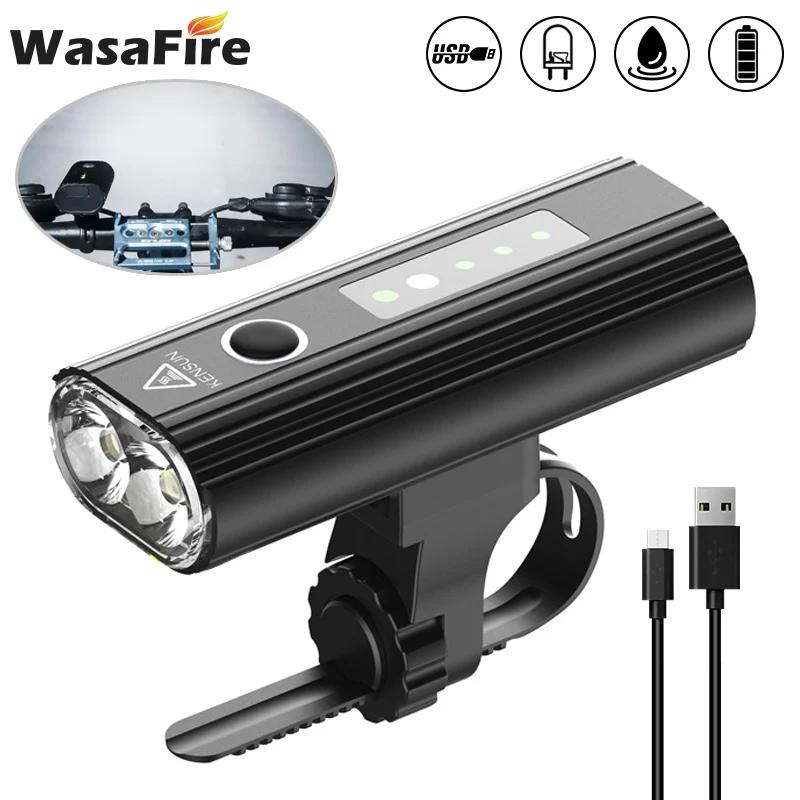 

WasaFire Smart Induction Bicycle Front Light USB Rechargeable Rear Light LED Headlight Bike Lamp Cycling FlashLight For Bike