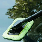 Комплект щеток для чистки для мытья окон автомобиля, инструмент для мытья лобового стекла внутри салона автомобиля, стеклоочиститель с длинной ручкой