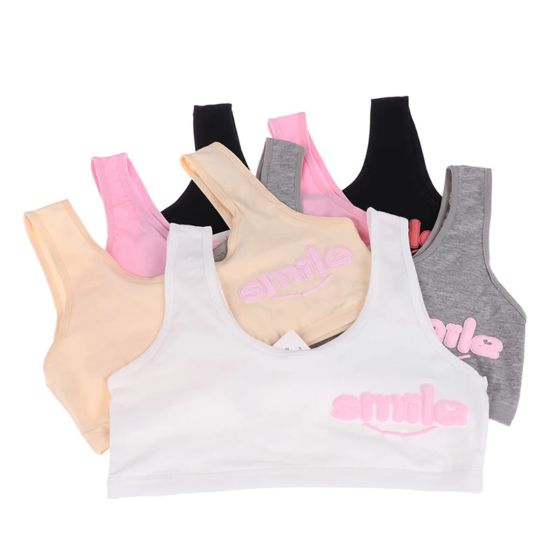 

Новинка, 1 предмет, бюстгальтер для подростков, жилет для девочек, спортивный От 7 до 14 лет из хлопка и спандекса для крупных девочек, детское ...