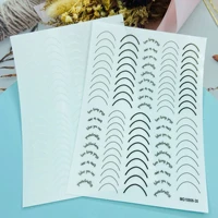 black and white french crescent nail art sticker self adhesive transfer decal 3d slider diy tips decoration manicure package