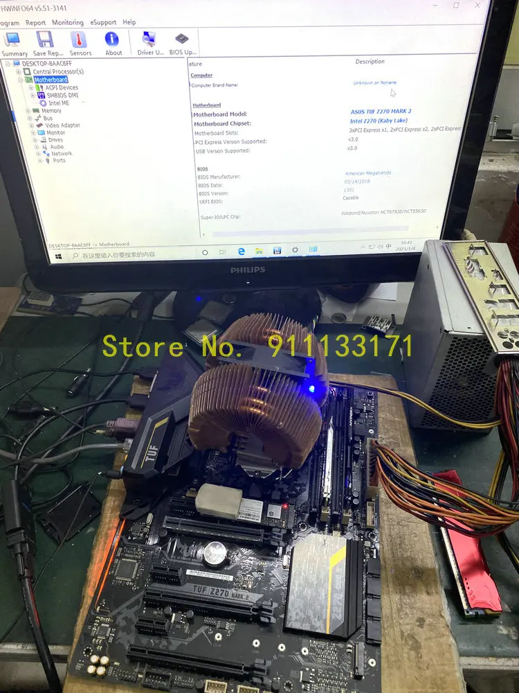 Для ASUS TUF Z270 MARK 2 рабочего Материнская плата разъем LGA 1151 DDR4 64 Гб PCI E3.0 M.2 Intel