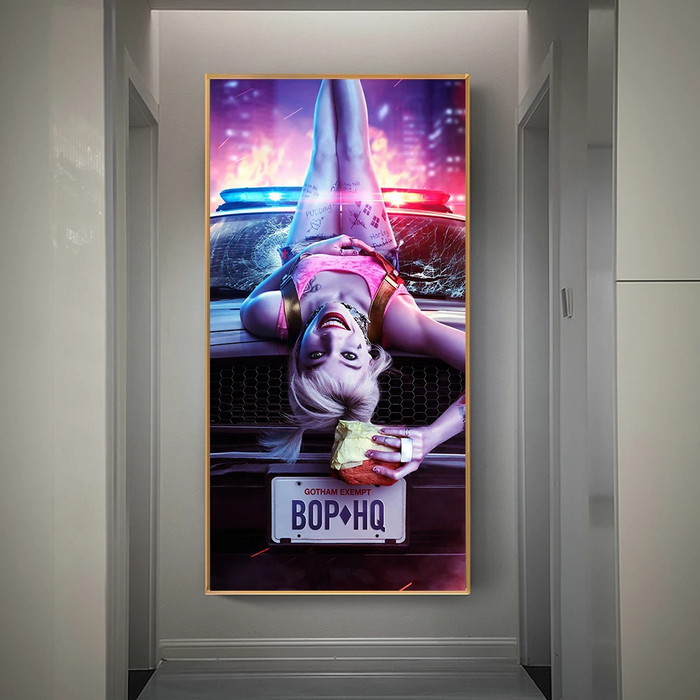 Картина с изображением Crazy Quinn плакат фильмом на холсте настенное искусство для