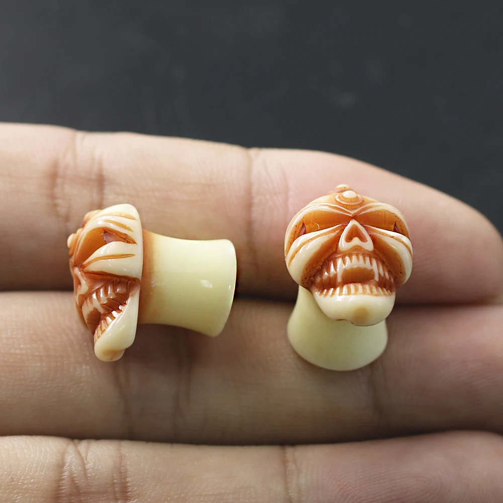 1 шт. белые акриловые Ушные Шпильки в форме черепа расширители носилки пробки