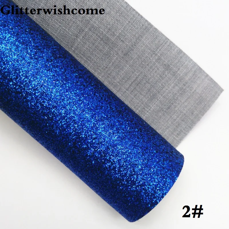 2 Glitterwishcome 21X29 см A4 Размер Vinilo Textil, Vinil Para Lazos, блестящий винил, тонкая блестящая ткань для бантов, GM154A - Цвет: 2