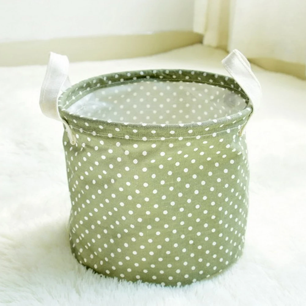 Маленькая корзина для хранения складная сумка Настольная мелочей из хлопка и