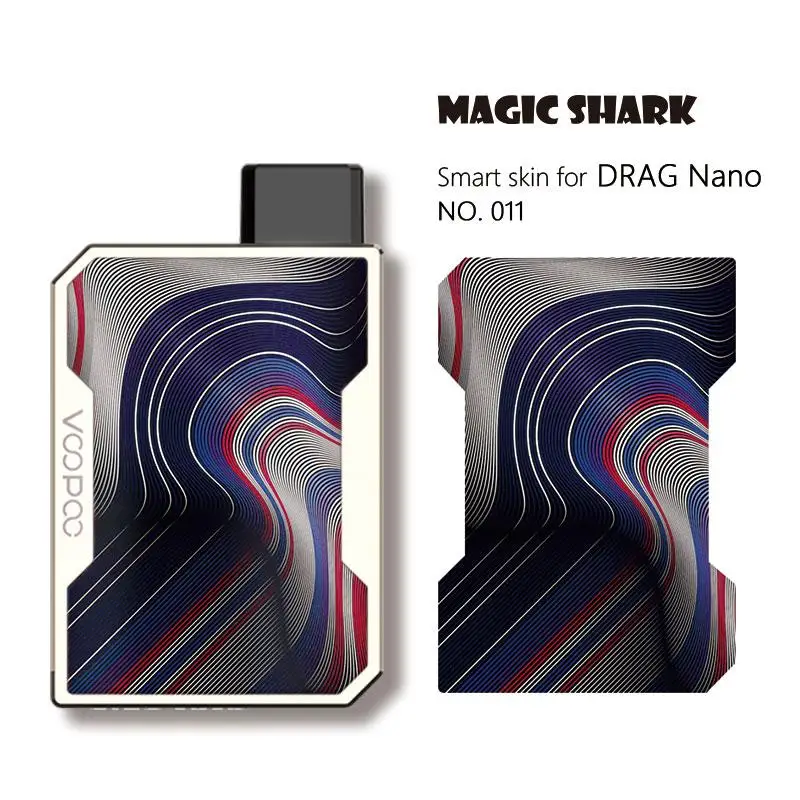 Magic Shark PVC 2.5D Iron Man Butterfly Captain American Sexy Woman Wtaerproof Case Sticker Skin for Voopoo Drag Nano 001-017 - Цвет: 011