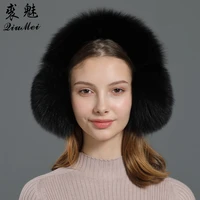 new winter earmuffs fur real women warm gift girlfriend 2019 female fluffy natural fox fur protection headphones ear warmer