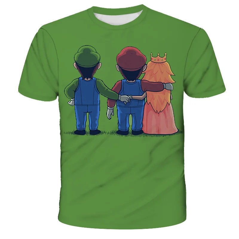 

Kids 3D Mario Luigi Print T-shirts Costume Boys Girls Summer Tees Top Clothing Children Clothes Casual Tshirts