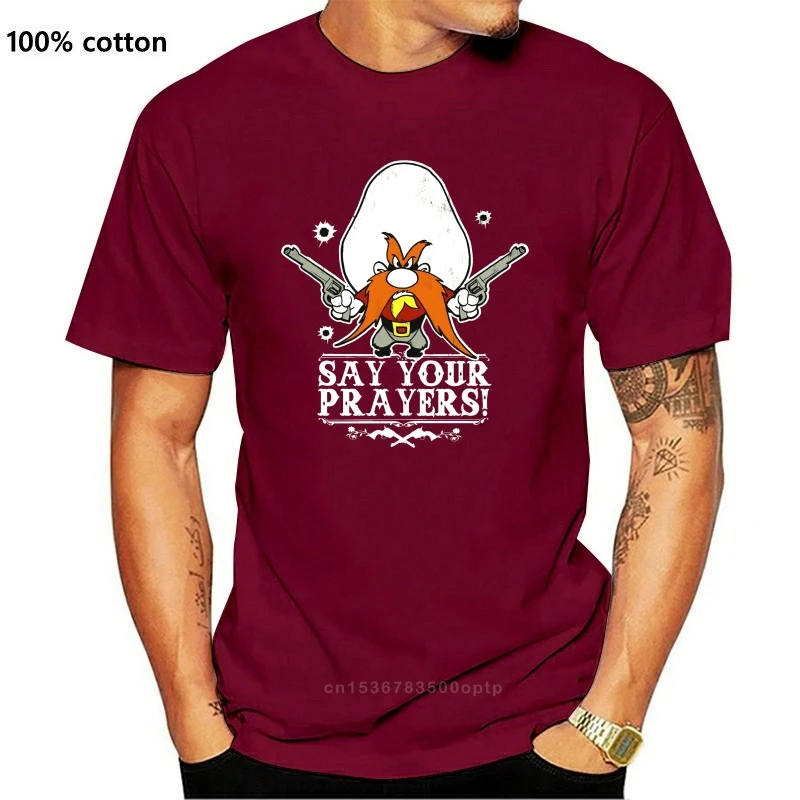 Футболка с надписью Looney Tunes ковбойская Yosemite Sam молитвенная размер от S до