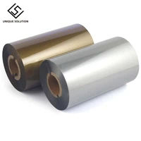 gold silver ribbon 40 50 70 80 90 100 110mm 300m barcode printer thermal transfer printing label gold silver wax ribbon