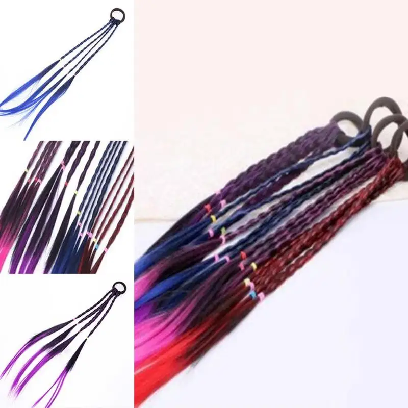 Diadema trenzada para ni&ntilde;a, banda de goma Simple, accesorios para el cabello, para ni&ntilde;a peluca, herramientas para trenzar el cabello, decoraci&oacute;n para la cabeza-2