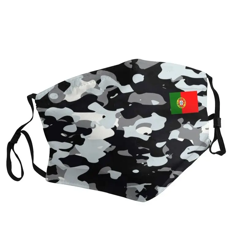 

Маска камуфляжная многоразовая для мужчин и женщин, защита от пыли в стиле милитари, с португальским флагом, защитный чехол, респиратор
