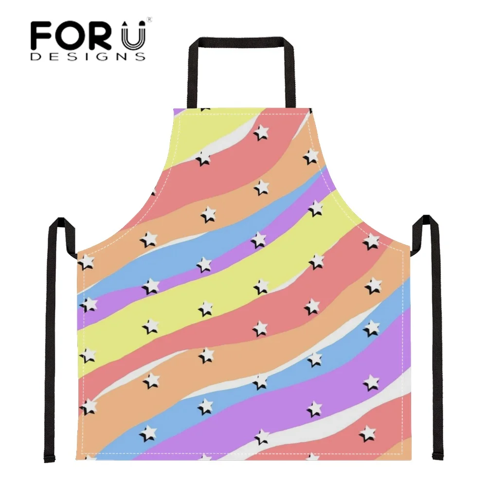 

Кухонный Фартук FORUDESIGNS, пятиконечная звезда, шеф-повара для приготовления пищи, нагрудник с лямкой на шее, с регулируемым ремнем, без рукавов