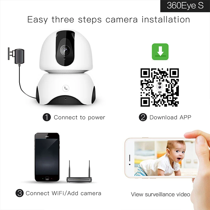 

WIFI Camera 1080P Home Security IP Camera MINI Camera Ptzcamera Surveillance Camer WIFI Nicht Vision CCTV Camera 2MP Baby Monito