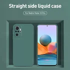 Квадратный чехол из жидкого силикона для Xiaomi Redmi Note 10 Pro, противоударный мягкий чехол-накладка для Remi Note10 10s 9t 9a 9s 9 Poco M3 F3 F2