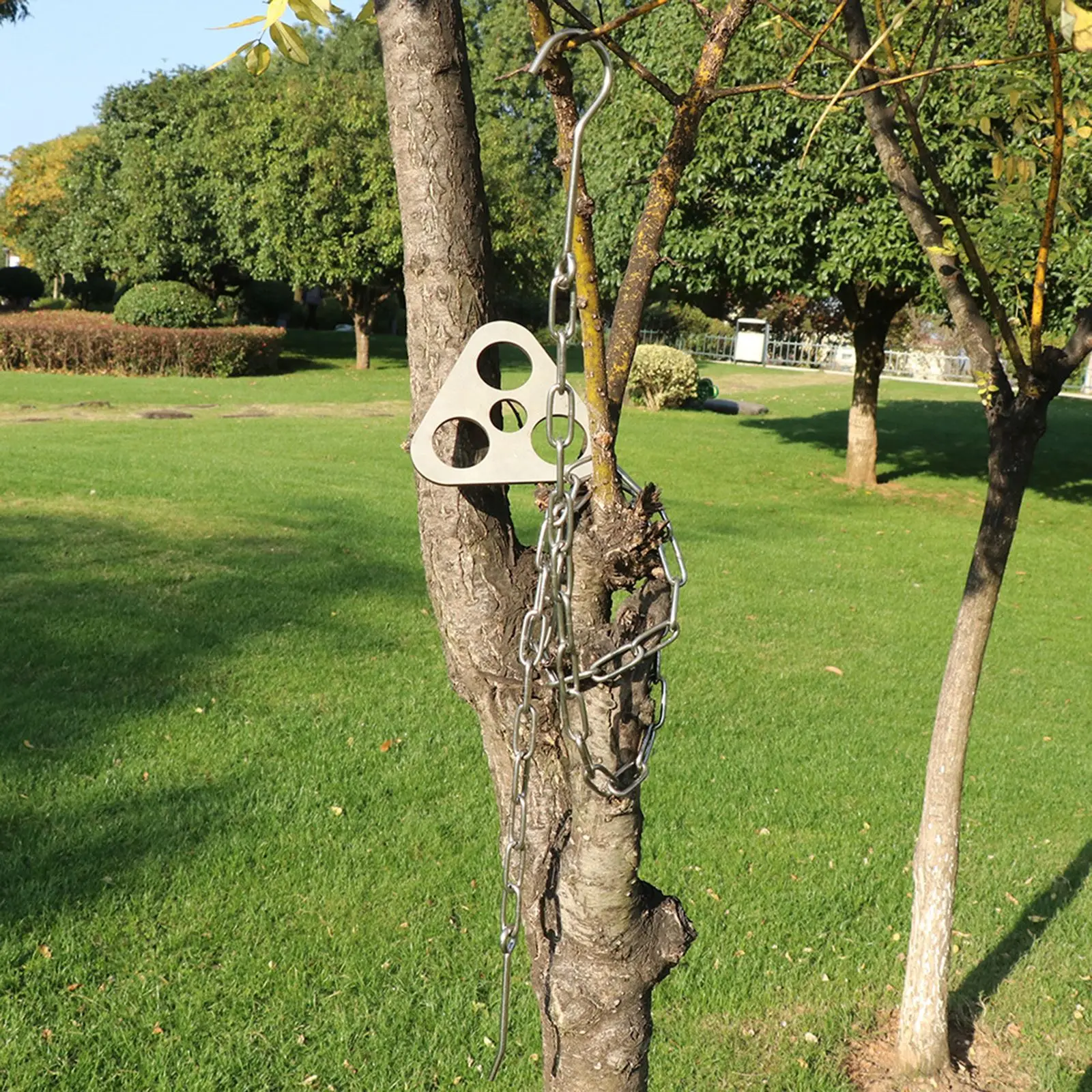 

Outdoor BBQ Camping Convenient Ring Hook Stainless Steel Hanger Tripod Hanging Pot Outdoor Tripod Hanging Camping Picnic Cooking