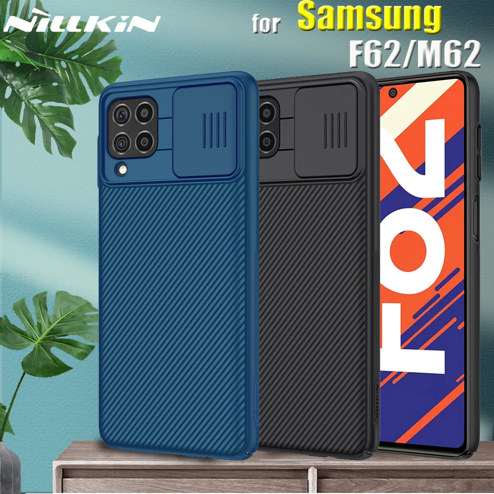 

Nillkin Slide Camera Protection Case for Samsung F62/M62 Lens Protect Privacy Shockproof Phone Cover for Galaxy F62/M62 Funda