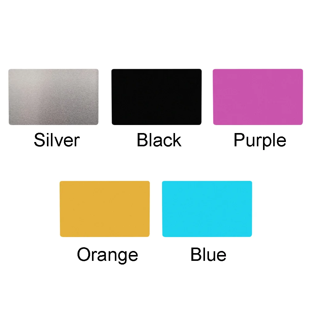 

100pcs Thermal Transfer Aluminium Alloy Rustproof Non-toxic Accessories Identity Blank Card Business Visiting Engraved Marking