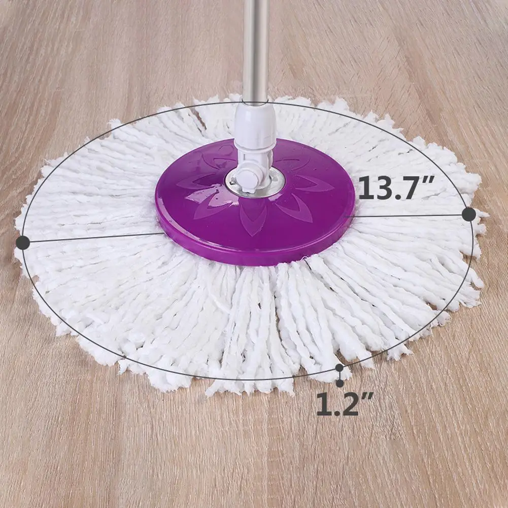 

360 Degree Smart Swivel Head Stretchable Household Mops Purple/Green/Blue