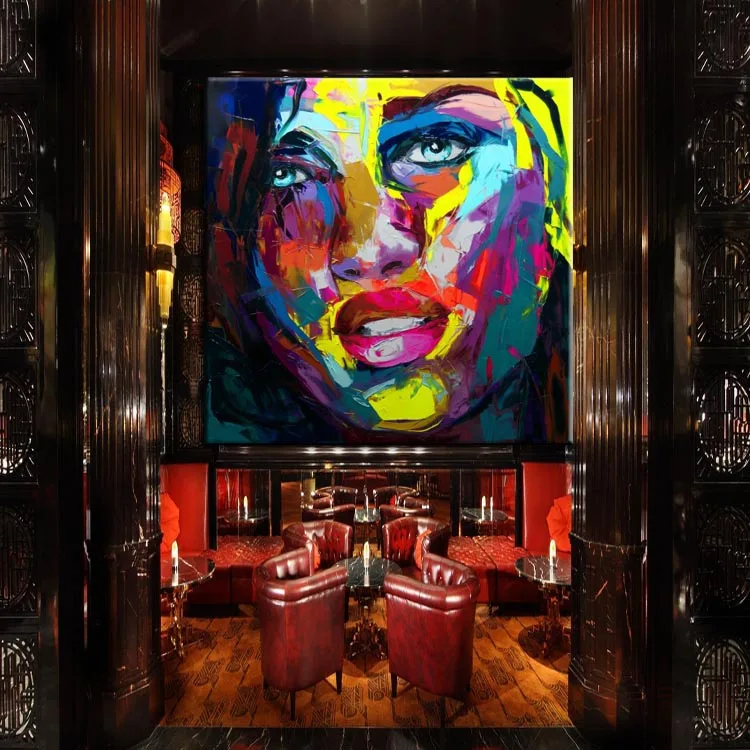 Картина Расписанная вручную картина маслом на лице франшиза нинелли Настенная