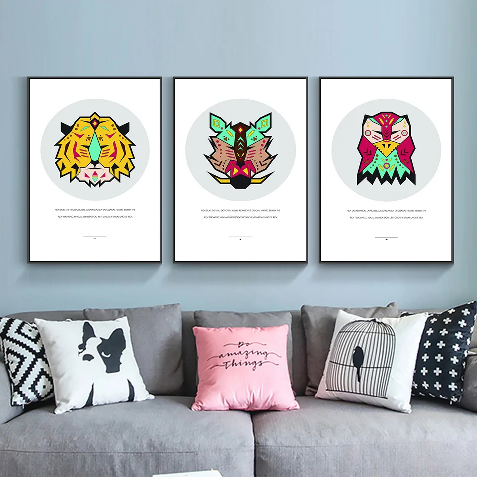 Олень с обнаженной женщины настенный Арт холст живопись скандинавские плакаты