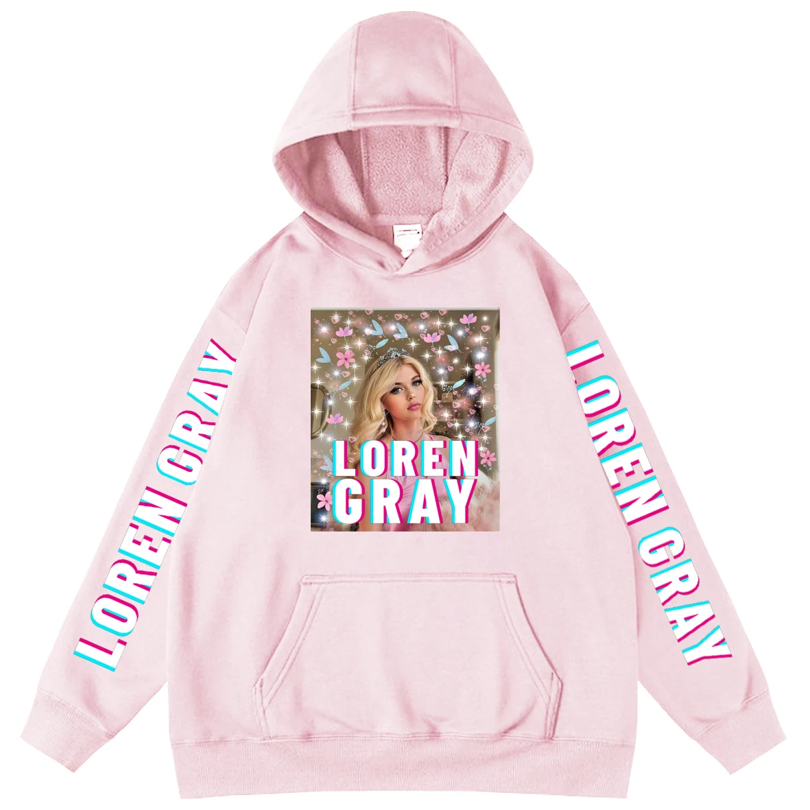 

2 to 7 years Loren Gray Cuff Print Hoodies Sweatshirt Pullover Hooded clothes Children's clothing for teen Oversized hoodie Tops