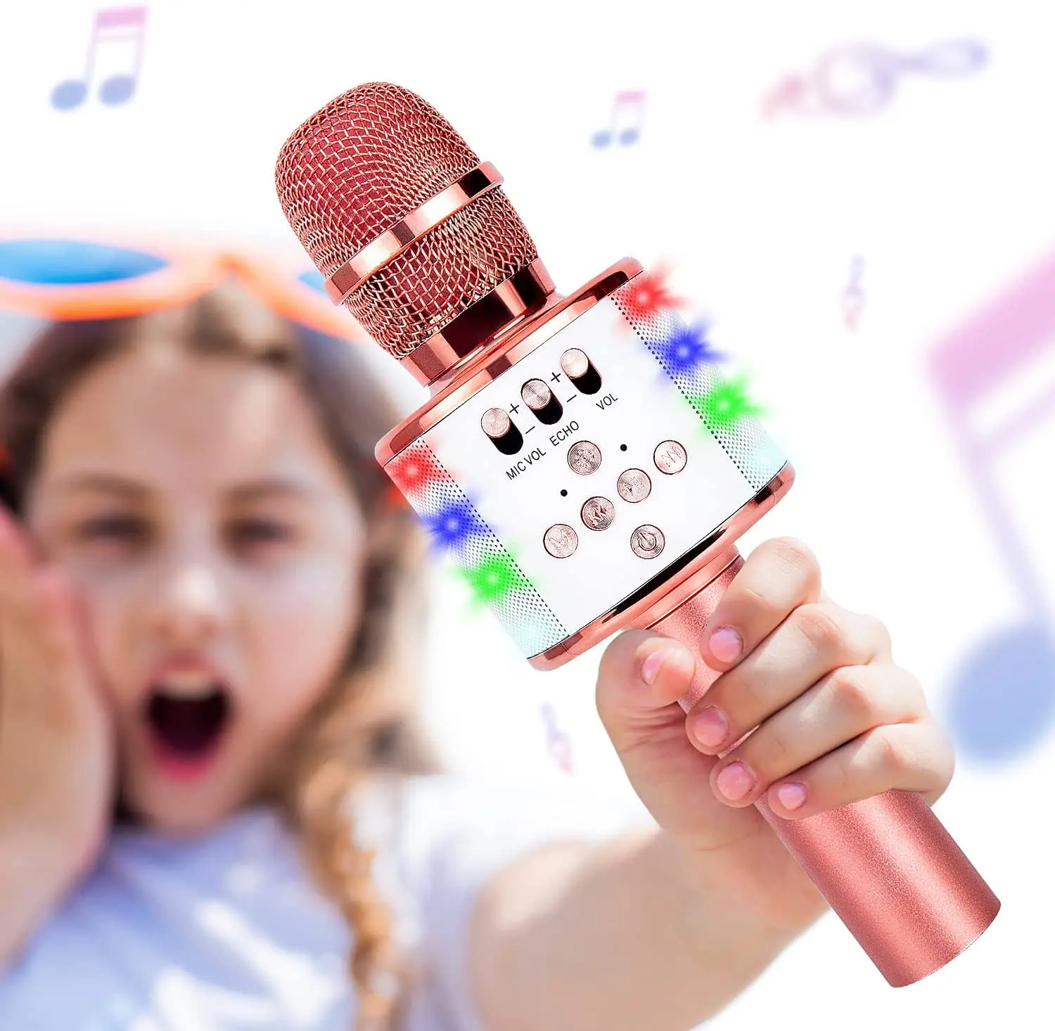 

D168 Microphone Portable Interconnection Technology ABS Wireless Bluetooth Multifunctional Karaoke Microphone for Party